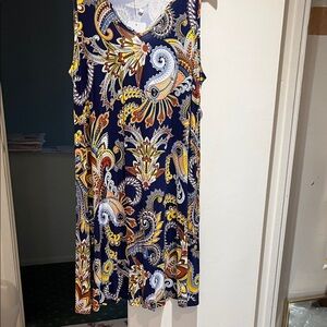 Colorful Paisley Sleeveless Dress